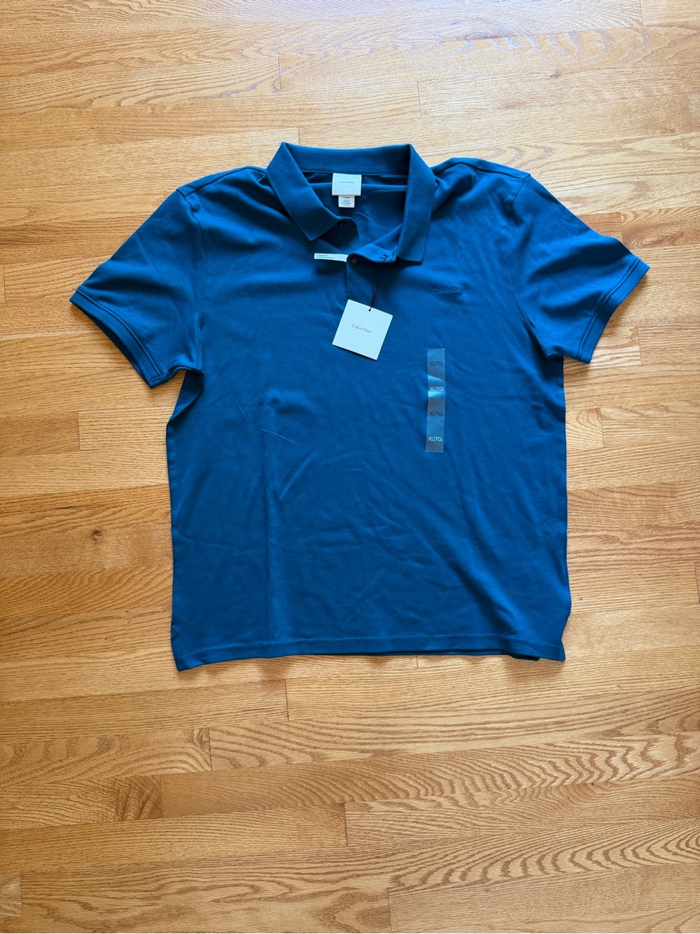 Calvin Klein Teal Short-Sleeve Polo
